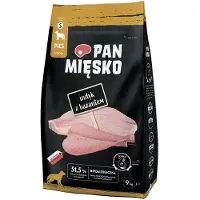 PAN MIĘSKO Indyk z bażantem karma dla psa chrupki S 9 kg