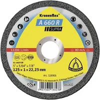Klingspor Disque à tronçonner A 660 R Supra D125x1mm droit INOX alésage 22,23 mm