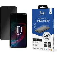 3mk Protection HardGlass Max film de protection visuelle, Apple, iPhone XS Max, verre trempé, transparent/noir (1 pcs, Apple iPhone XS Max), Téléphone portable : film de protection, Transparent, Noir