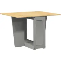 vidaXL Table à manger Butterfly Pliable Corona Gris Pin massif