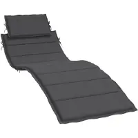 vidaXL Coussin de chaise longue anthracite mélangé 186x58x4 cm tissu