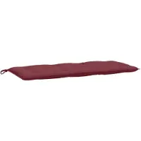 vidaXL Coussin pour banc de jardin Melange rouge vin 120x50x7 cm Tissu