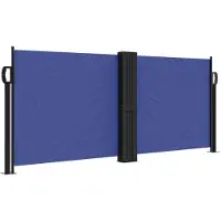 vidaXL Store latéral extensible bleu 100x600 cm