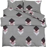 vidaXL Ensemble de literie Gris 240x220 cm coton