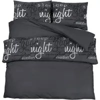 vidaXL Ensemble de literie noir 220x240 cm coton