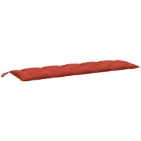 vidaXL Coussin pour banc de jardin Melange Rouge 180x50x7 cm Tissu