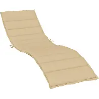 vidaXL Coussin pour bain de soleil Melange Beige 200x50x4 cm Tissu