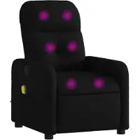vidaXL Fauteuil de massage noir tissu