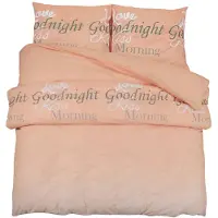 vidaXL Ensemble de literie rose 200x200 cm coton