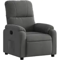 vidaXL Fauteuil relax gris foncé tissu microfibre