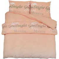 vidaXL Ensemble de literie rose 220x240 cm coton