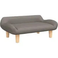 The Living Store Lit pour chien Taupe 70x40x24 cm Tissu