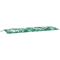 vidaXL Coussins de banc de jardin lot de 2 motif de feuilles