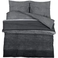 vidaXL Ensemble de literie gris foncé 140x200 cm coton