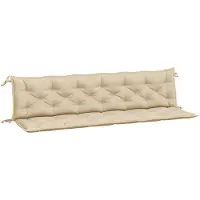 vidaXL Coussins de banc de jardin 2 pcs. Beige 200x50x7 cm Tissu Oxford