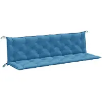vidaXL Coussins de banc de jardin 2 pcs. Melange Bleu 200x50x7 cm Tissu