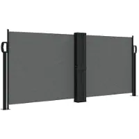 vidaXL Marquise latérale extensible Anthracite 100x1000 cm