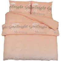 vidaXL Ensemble de literie rose 260x240 cm coton