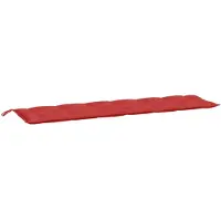 vidaXL Coussin de banc de jardin rouge 200x50x7 cm tissu oxford