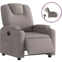 vidaXL Fauteuil relax électrique Tissu Taupe