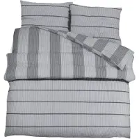 vidaXL Ensemble de literie Gris 200x200 cm coton