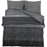 vidaXL Ensemble de literie gris foncé 260x220 cm coton
