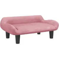 The Living Store Lit pour chien Rose 70x40x24 cm Velours