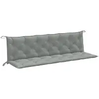 vidaXL Coussins de banc de jardin 2 pcs. Melange Gris clair 200x50x7 cm Tissu