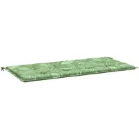 vidaXL Coussin de banc de jardin motif de feuilles 120x50x4 cm