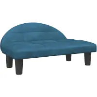 The Living Store Lit pour chien Bleu 70x52x30 cm Velours
