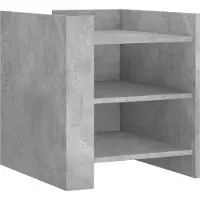 vidaXL Table de chevet gris béton 45x50x50 cm bois d'ingénierie