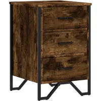 vidaXL Table de chevet chêne fumé 40x41x60 cm bois d'ingénierie