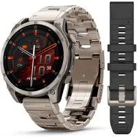 Garmin 010-02904-40 Montre fenix 8 AMOLED Verre saphir bracelet silicone 47mm Set