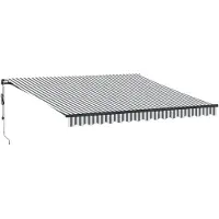 vidaXL Store automatique avec LEDs Anthracite & Blanc 400x300 cm