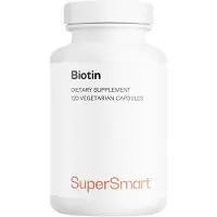 SuperSmart Biotin Dietary Supplement - 120 Gél. Vég.
