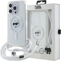 Karl Lagerfeld Klhmp15lhcchnt Iphone 15 Pro 6.1 Iml Choupette Head&cord Phone Case Clair
