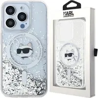Karl Lagerfeld Coque transparente MagSafe à paillettes liquides pour iPhone 13 Pro Max