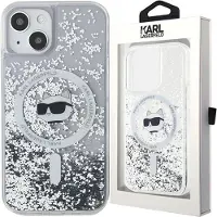 Karl Lagerfeld Coque transparente MagSafe à paillettes liquides pour iPhone 13