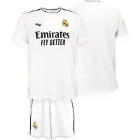 Real Madrid Tenue de domicile pour enfants - taille 164 / 14 ans - Saison 2024/2025 - Tenue de football pour enfants - Blanc