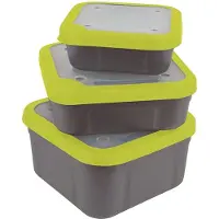 Matrix Fox Bait Box 1,1pt 0,63l grey/lime avec trous