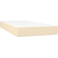 vidaXL Matelas à ressorts ensachés Crème 120x190x20 cm Tissu