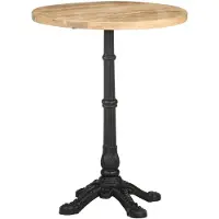 vidaXL Table de bistrot Ø60x76 cm Bois de manguier rugueux