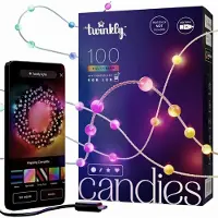 Twinkly Strings USB-C Pearls Lumière intelligente en forme de ficelle Wi-Fi/Bluetooth
