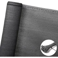 OEM Pare-vent et store de balcon 2-en-1, résistant aux intempéries, noir, 1,5 x 15 m