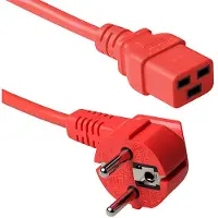 ACT Powercord connecteur de courant CEE7/7 mâle (angle)