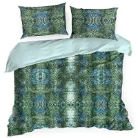 Eurofirany Oreiller de lit Vert 160 x 200 cm Design moderne 100% coton