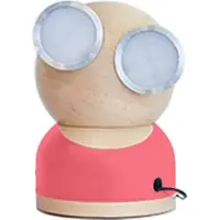 Kubbick Mr Watt Goggle Lampe en Bois et Rouge