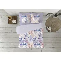 Pierre Cardin Housse de couette SARA Violet double matelas 3 pièces