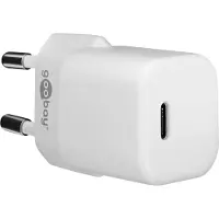 Goobay 59716 USB-C PD (Power Delivery) chargeur rapide nano (30 W) blanc adapté aux appareils avec USB-C (Power Delivery) comme par ex. iPhone 12