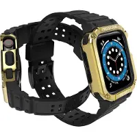 Hurtel Bracelet De Protection Avec Etui Pour Apple Watch 7 / 6 / 5 / 4 / 3 / 2 / Se (41 / 40 / 38Mm) Étui Housse De Montre Blindée Noir